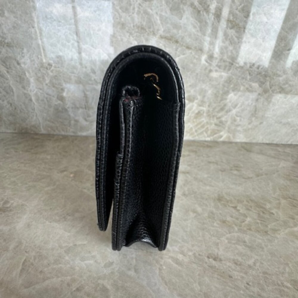 Chanel Lambskin Caviar Black Wallet On Chain Gold Hardware - Picture 9 of 15